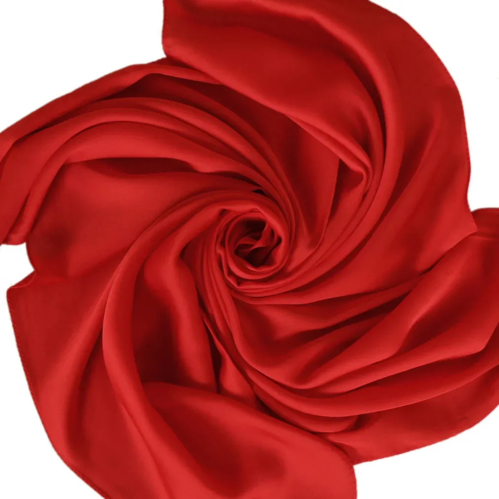 Satynowy szalik damski 70 cm,  – Silk Neck Scarf recenzja i cena