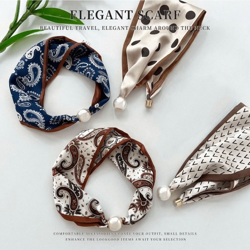 Elegancki szal z perłami i jed – Silk Neck Scarf recenzja i cena