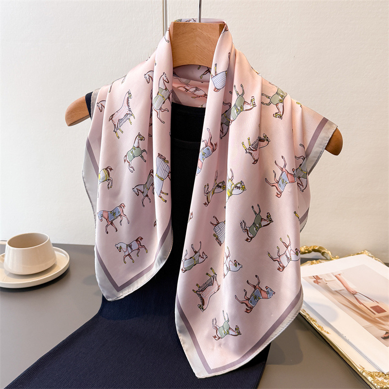 Letnia damska kwadratowa apasz – Silk Neck Scarf recenzja i cena